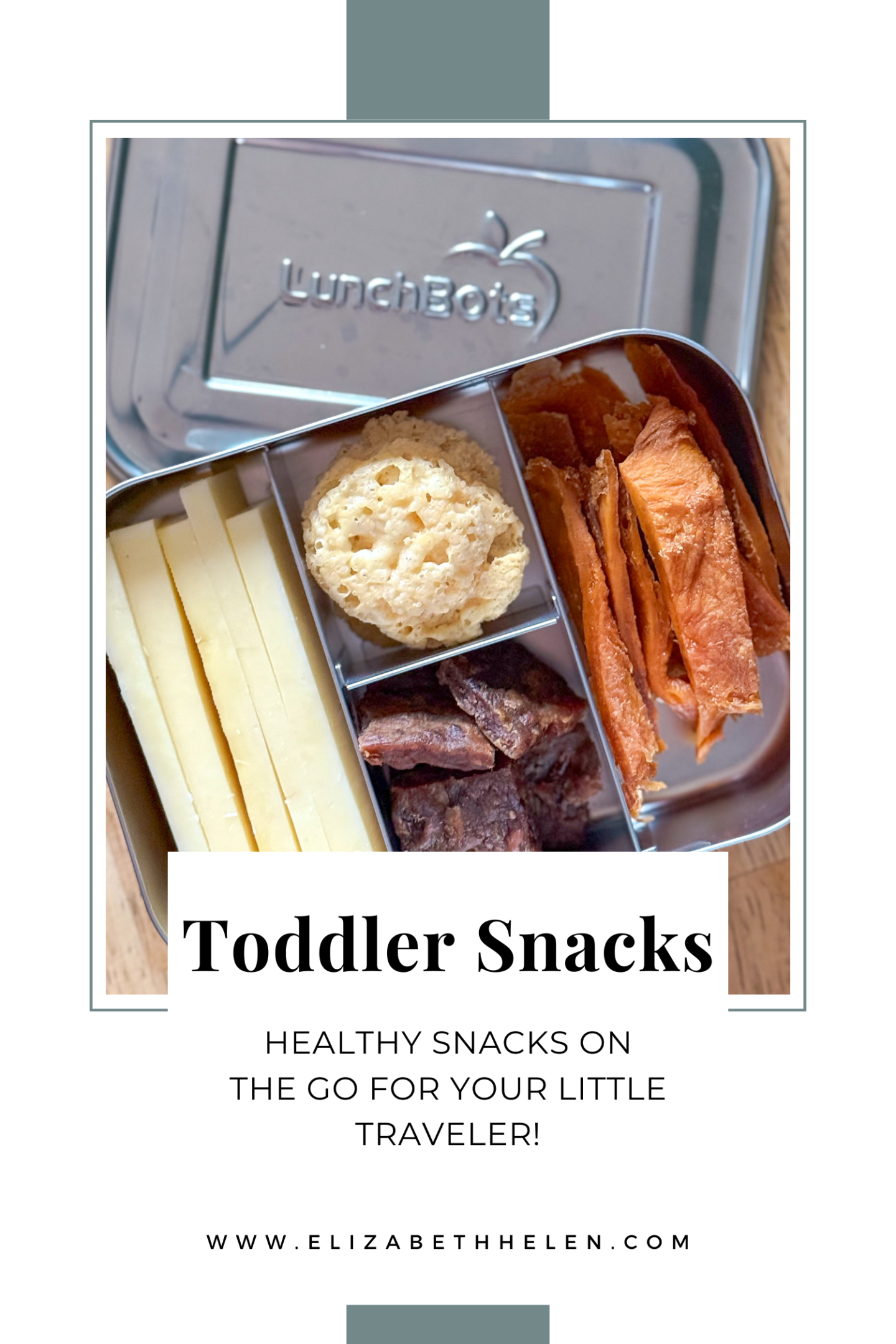 Pinterest Image of Healthy Snacks for Traveling Toddlers